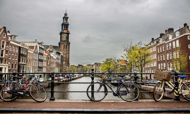 a beautiful view of Amsterdam street